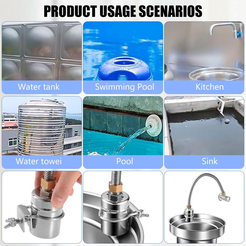 HASTHIP Float Valve for Water Tank, 1/2 HASTHIP Float Valve for Water Tank, 1/2